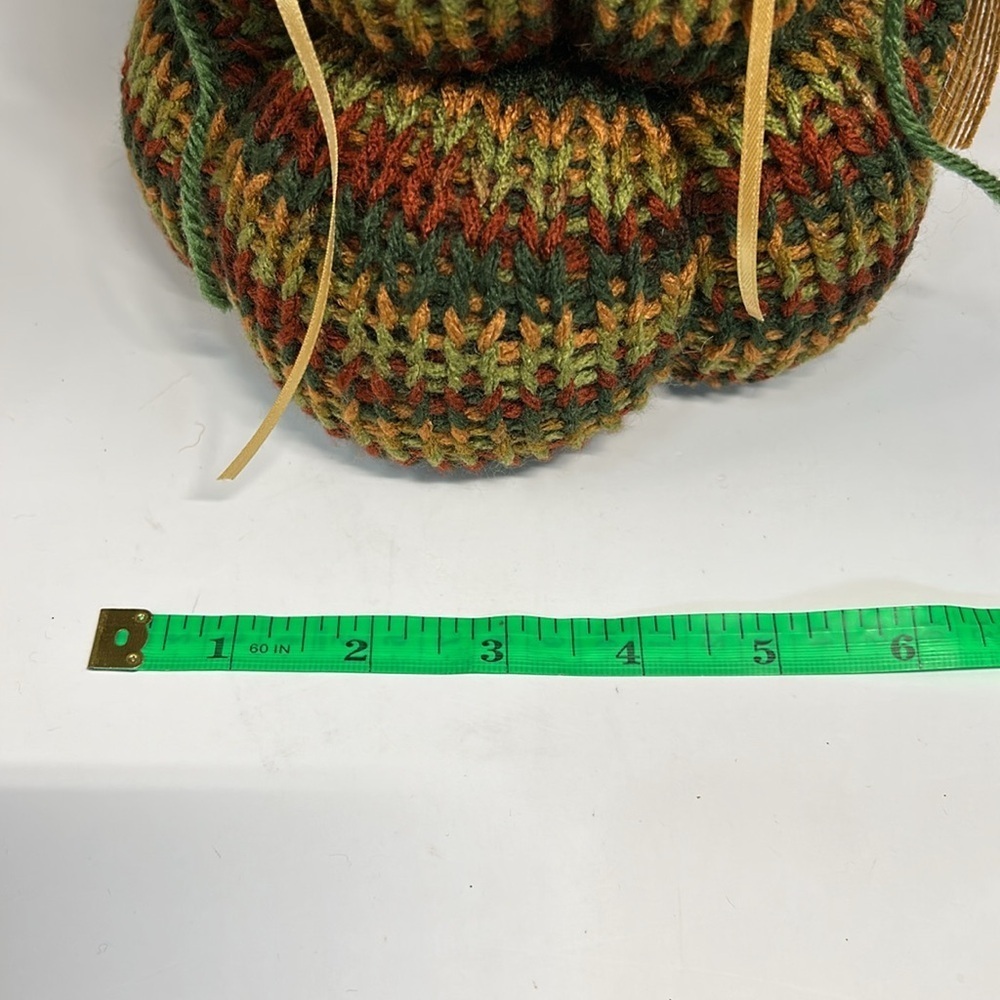 Handmade Multicolor Knit Pumpkin stack - Picture 10 of 10